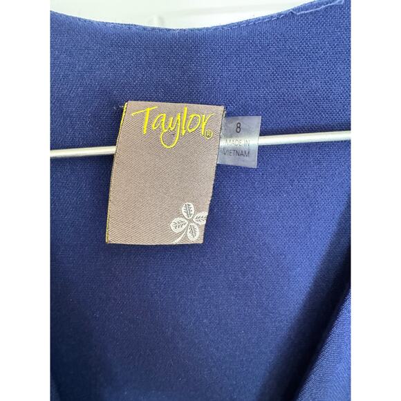 Taylor Blue Jumpsuit Tie- Waste Batwing Casual or Dress-up - 8 - NWT - Picture 4 of 4